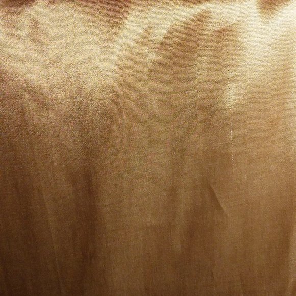 Vtg Jessica McClintock Gunne Sax Maxi Halter Dress Size 7/8 Liquid Gold Metallic - Picture 11 of 12